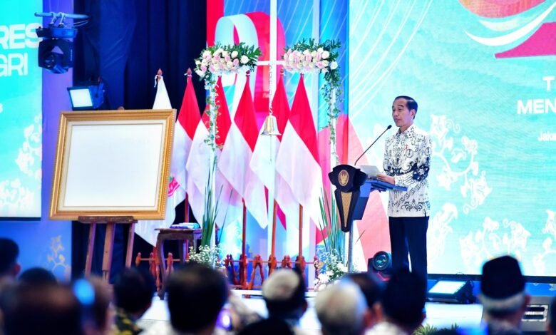 Buka Kongres XXIII PGRI, Presiden Tegaskan Pentingnya Lingkungan Sekolah yang Aman