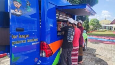 Terus Tingkatkan Minat Baca, Perpustakaan Keliling Dispersip Kunjungi Lapas Kelas IIB Banjarbaru