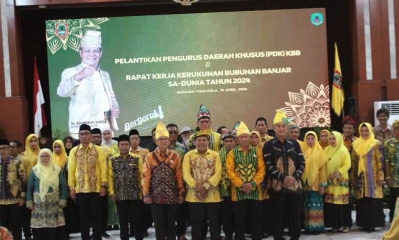 Pemprov Kalsel Selenggarakan Pelantikan PDK dan Raker Kerukunan Bubuhan Banjar