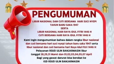 Libur Nyepi dan Lebaran Idulfitri, Pemprov Kalsel Pastikan Pelayanan RSUD Ulin Tetap Berjalan