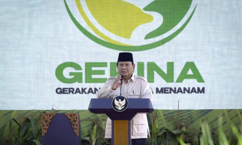Luncurkan Gerina, Presiden Apresiasi Partisipasi Aktif Wujudkan Ketahanan Pangan Nasional