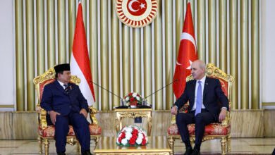 Presiden Prabowo Bertemu Ketua Parlemen Turkiye Numan Kurtulmuş di Ankara