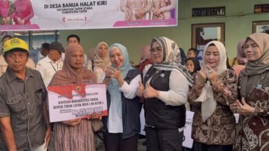 Ketua TP Posyandu Provinsi Kalsel Lanjutkan Kunjungan ke Posyandu Kamboja Desa Banua Halat Kiri Kabupaten Tapin